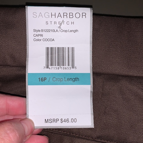 Sag Harbor crop slacks. Color Cocoa size 16P. - Picture 5 of 5